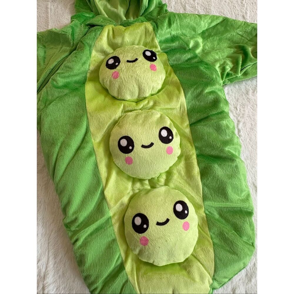 Spirit Green Pea Pod Kids Costume - Picture 2 of 8